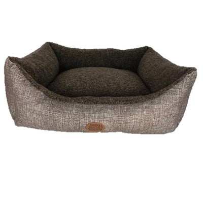 Snug&Cosy Steel Brown Rectangle Bed