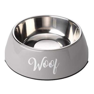 HOP Grey Woof 2 in 1 Dog Bowl