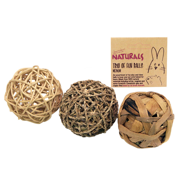 Naturals Trio of Fun Ball Medium PK3