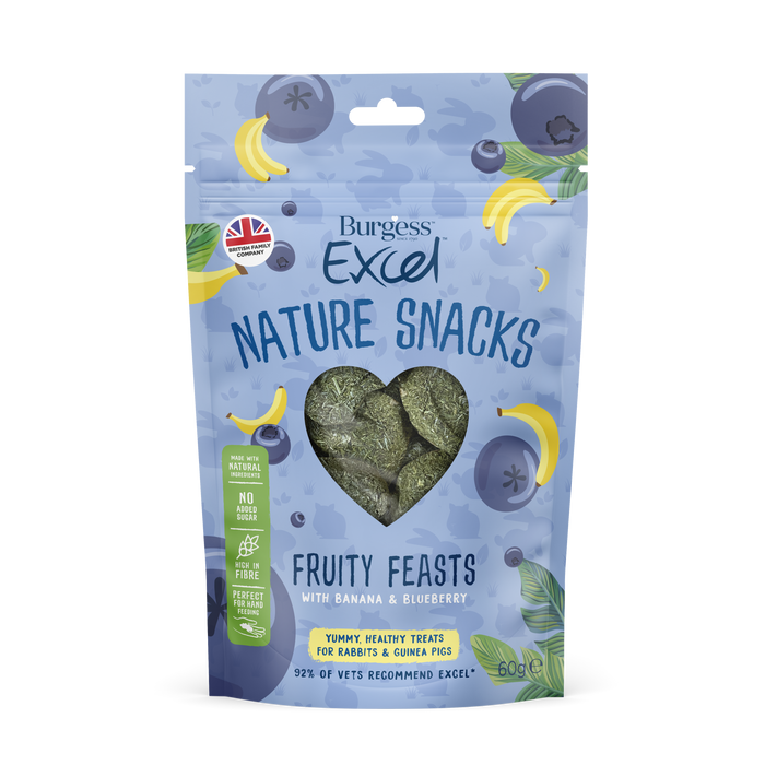 Burgess Excel Nat Snack F Feasts 12x60g