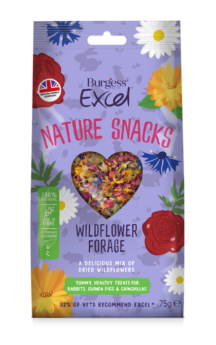 Burgess Excel Nat Snack Wildflower 6x75g