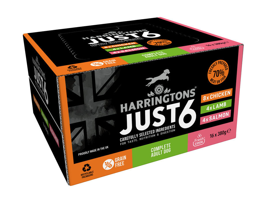 Harringtons Dog Just 6 Wet Mix 16x380g