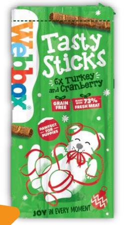 Webbox Xmas Cat Sticks Turkey 25x6