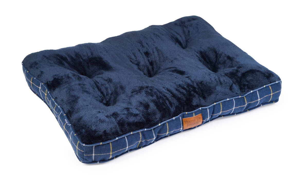 HOP Navy Check Tweed Boxed Duvet