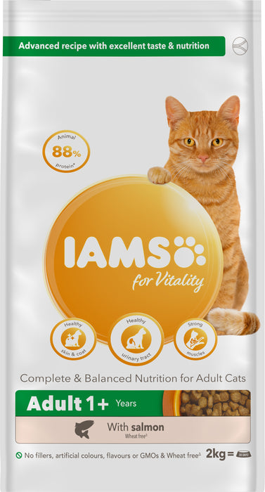 Iams Cat Adult Vitality Salmon 2x2kg