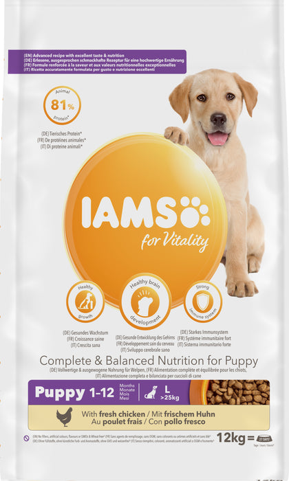 Iams Puppy Vitality Large Chicken