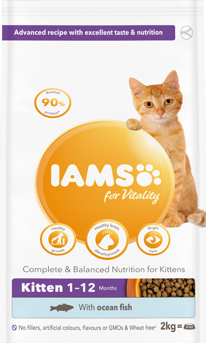 Iams Kitten Vitality Ocean Fish 2x2kg