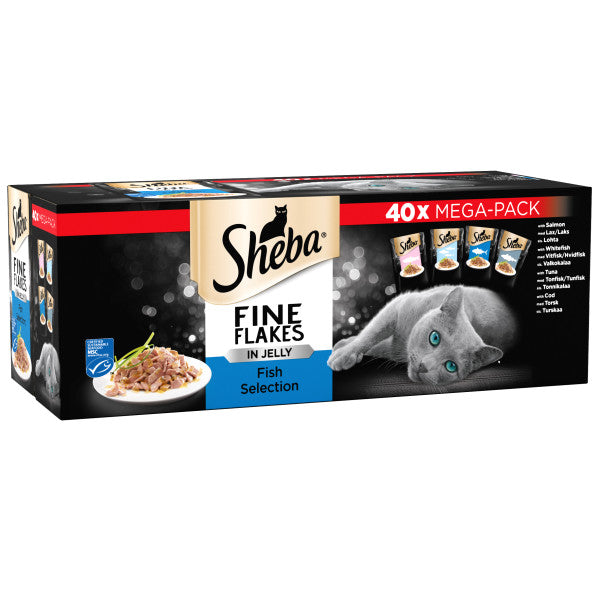 Sheba Pch Fine Flakes Fish Coll J 40x85g