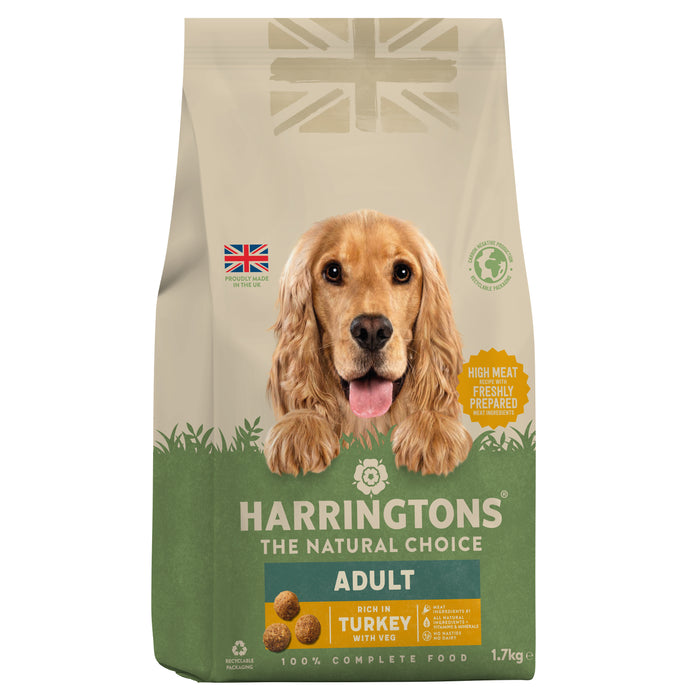 Harringtons Dog Turkey & Veg 4x1.7kg