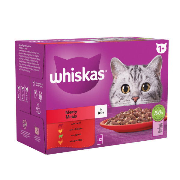 Whiskas Pch 1+ Meaty Meals Jel 4x12x85g