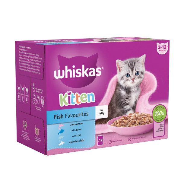 Whiskas Pch 2-12m Kit Fish Jel 4x12x85g