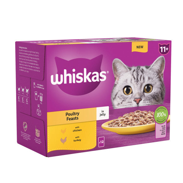 Whiskas Pch 11+ Poultry Fst Jel 4x12x85g