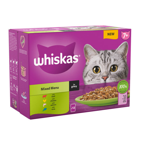 Whiskas Pch 7+ Mixed Menu Grv 4x12x85g