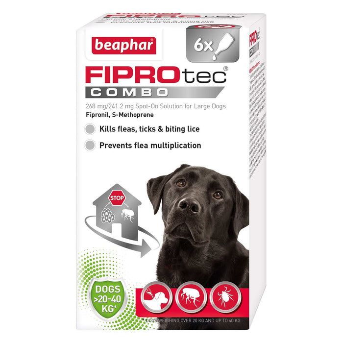 Beaphar FIPROtec COMBO Lrg Dog 6 pip x4