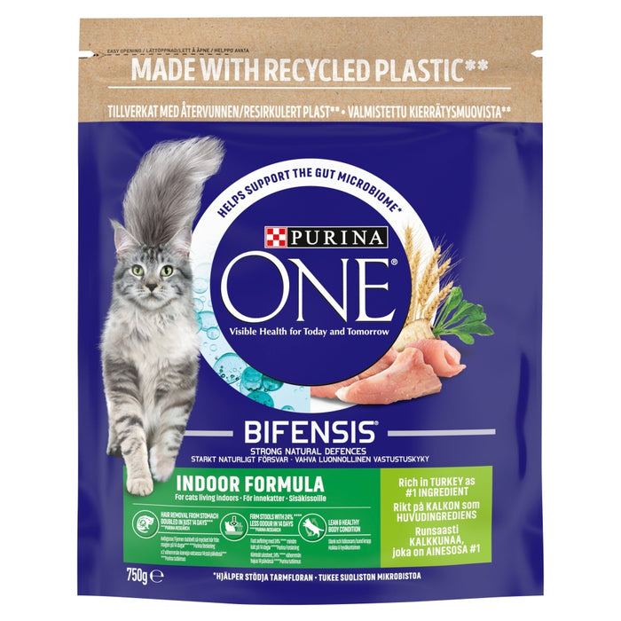 Purina One Adult Indoor Cat Trky 4x750g