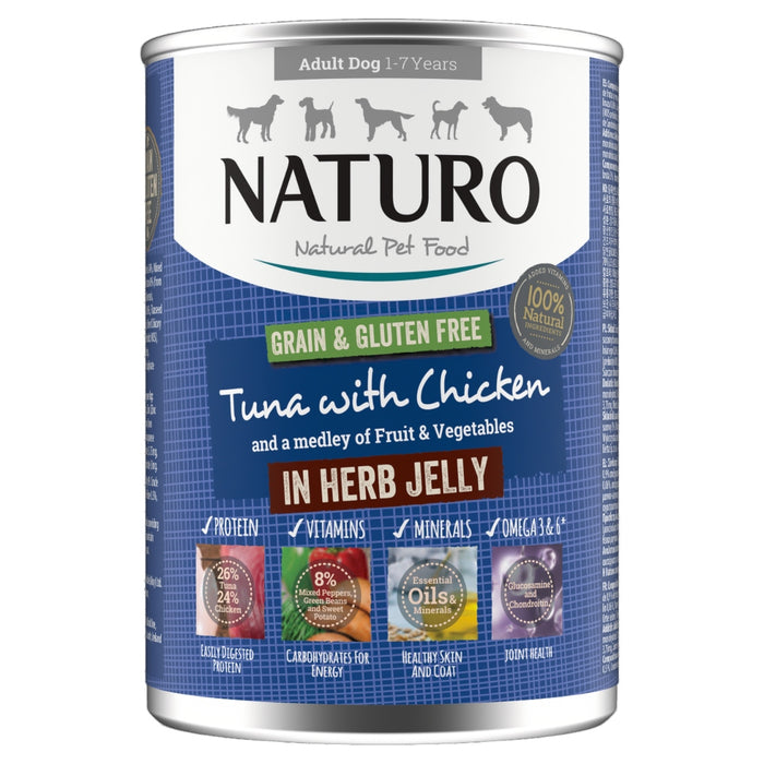 Naturo Adult GGF Tuna Jel Tin 12x390g