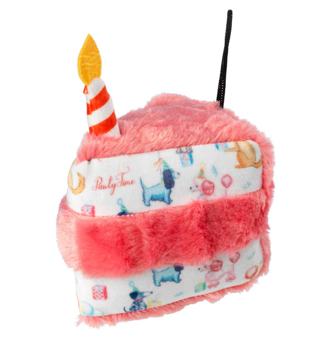 HOP Happy Birthday Cake Slice Dog Toy