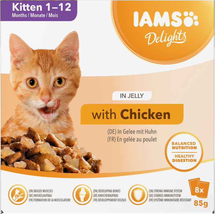 Iams Kitten Delight Chicken Jelly 8x85g