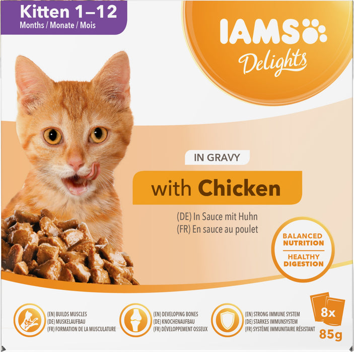 Iams Kitten Delight Chicken Gravy 8x85g