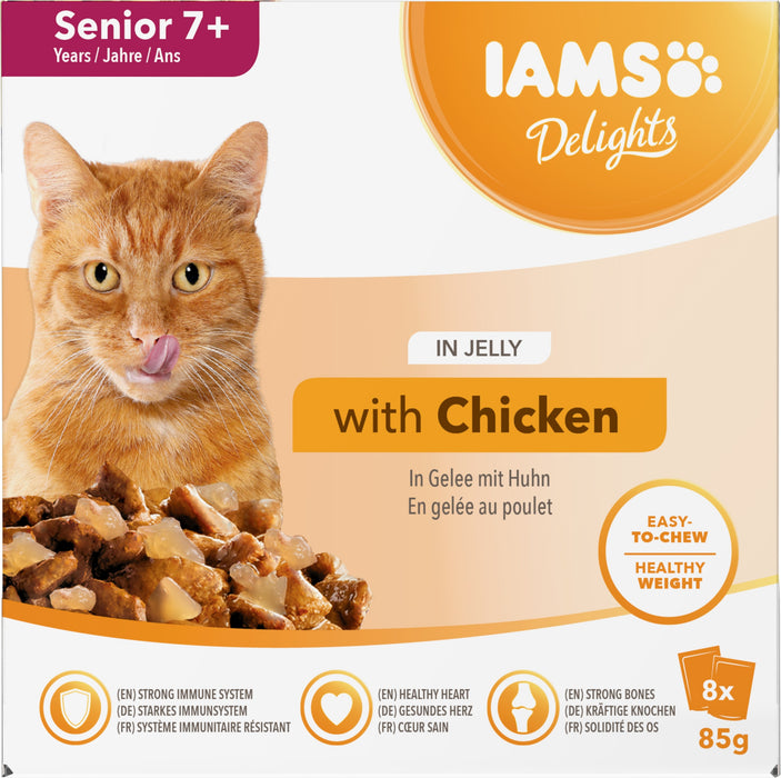 Iams Senior Delight Chicken Jelly 8x85g