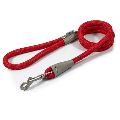 Ancol Viva Rope Refl Snap Lead Red 12mm