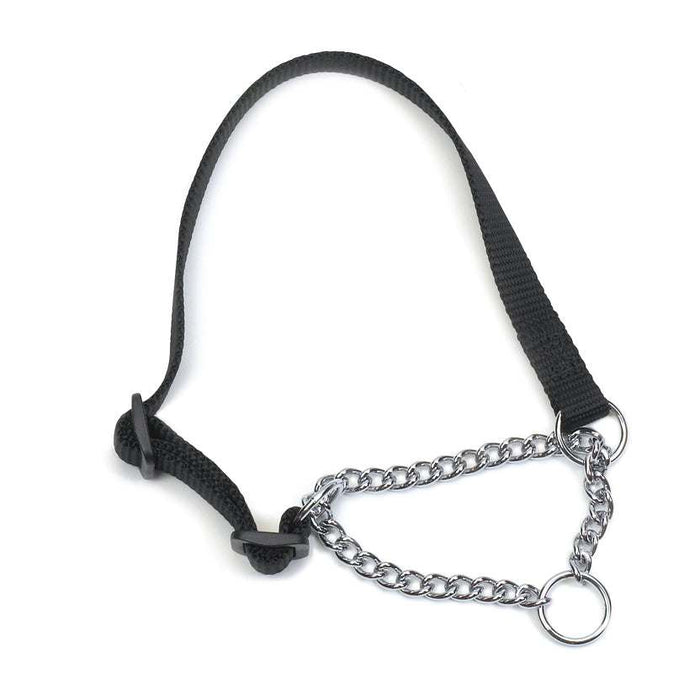 Ancol Nyl Chain Check Collar Black S1-2AncolLovelyPup.com