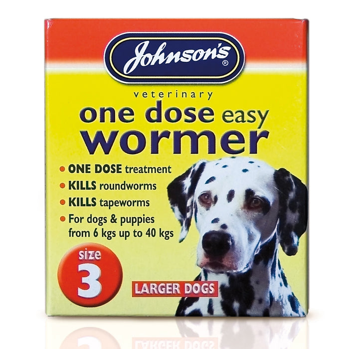 JVP 1 Dose Wormer Dogs Size 3(6x4Tab)