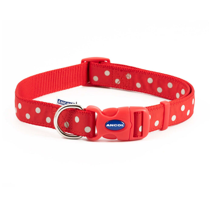 Ancol Vintage Red Polka Collar 5-9AncolLovelyPup.com