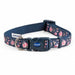 Ancol Nylon Navy Rose Adj Collar S2-5AncolLovelyPup.com