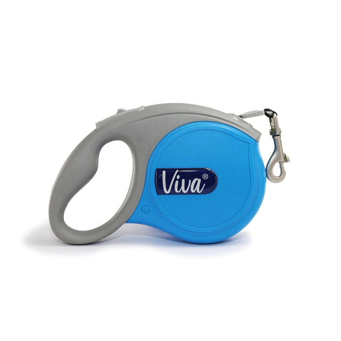 Ancol Viva Retractable Lead Medium Blue